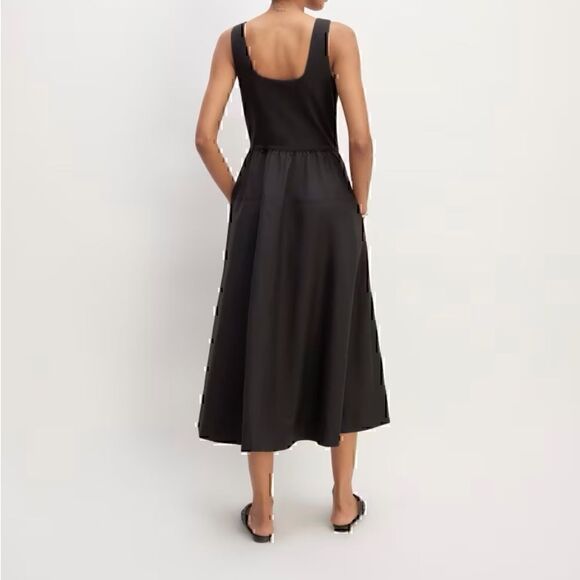 NEW Everlane The Riviera Midi Dress Black Small - Picture 4 of 5